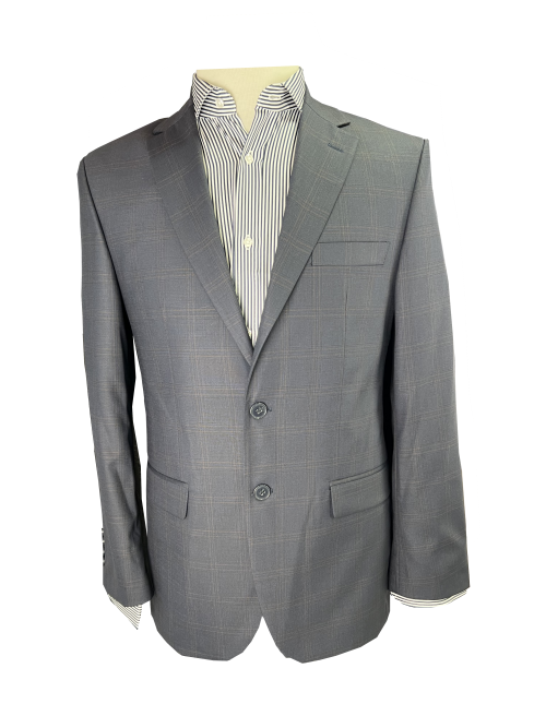 Dark Blue Checked Blazer